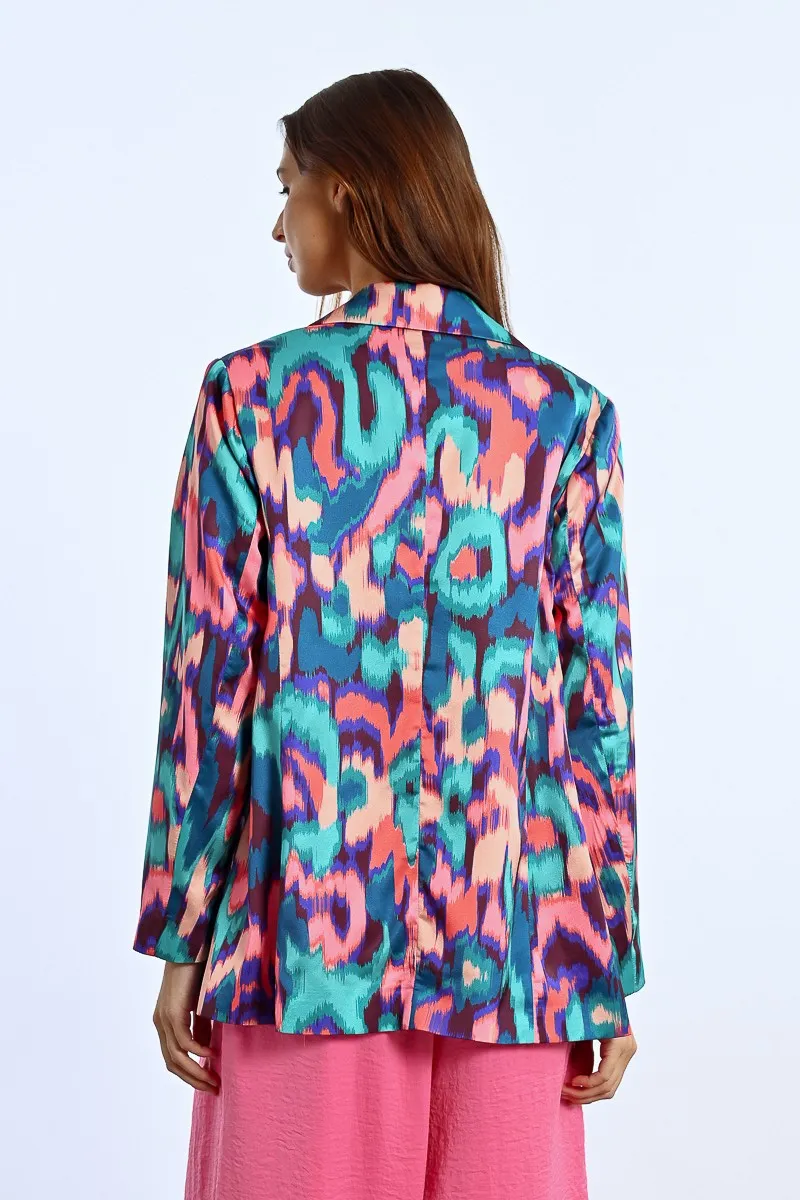 STRAIGHT BLAZER, PRINTED