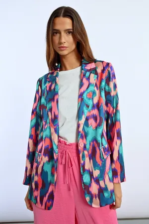 STRAIGHT BLAZER, PRINTED