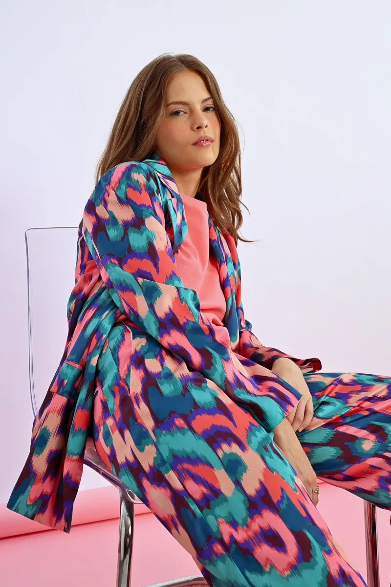 STRAIGHT BLAZER, PRINTED