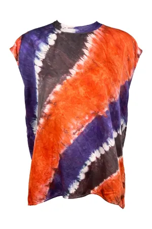 Stripe Tye Die Print Easy Pop Over Top
