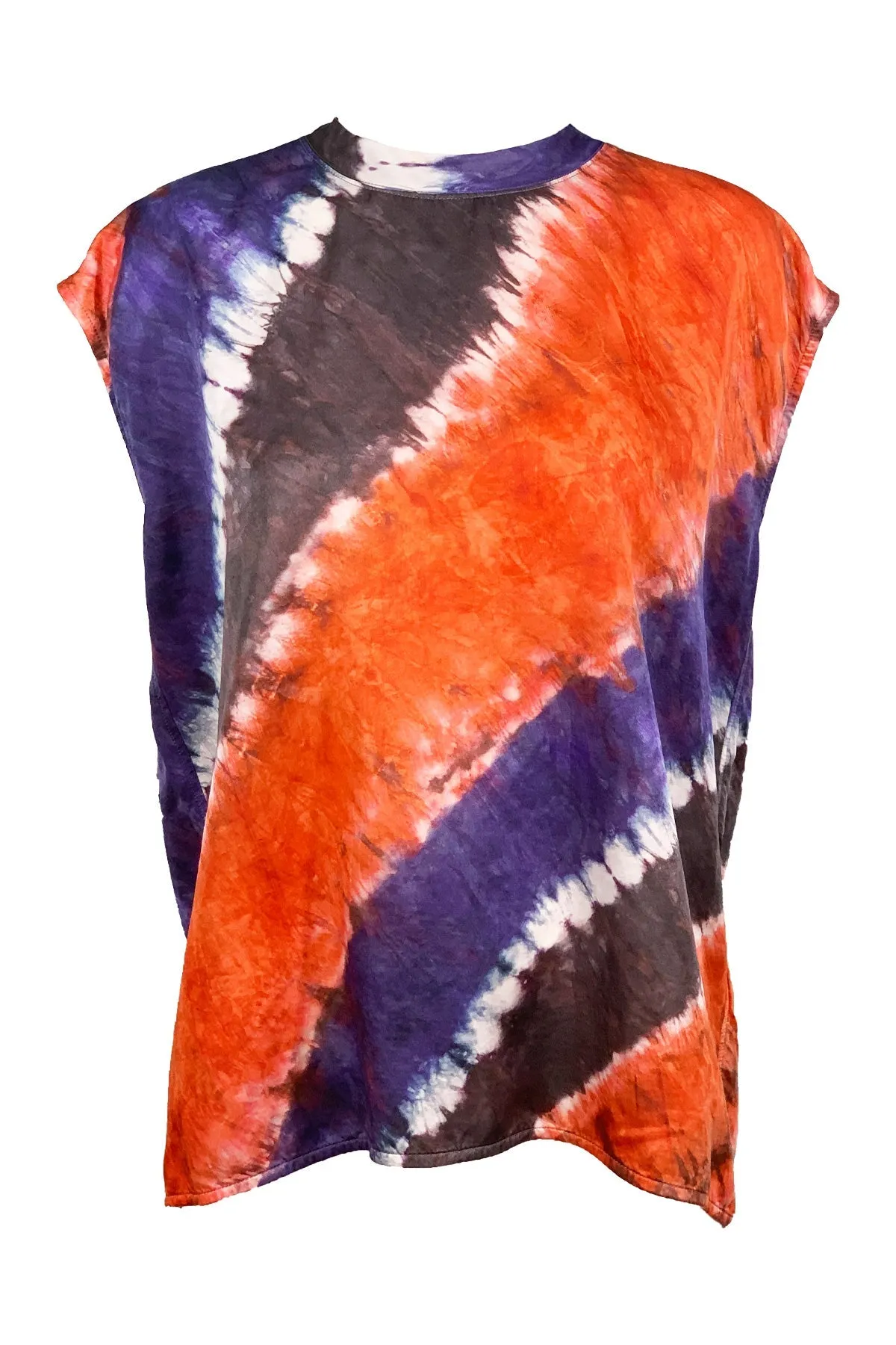 Stripe Tye Die Print Easy Pop Over Top