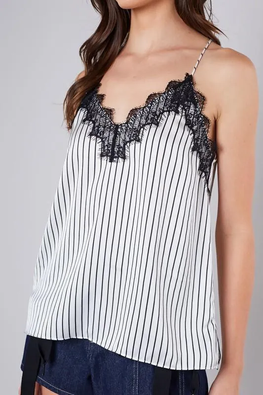 Striped Silk Cami