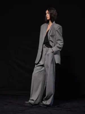 Studio Cut Grey Pleated Pants