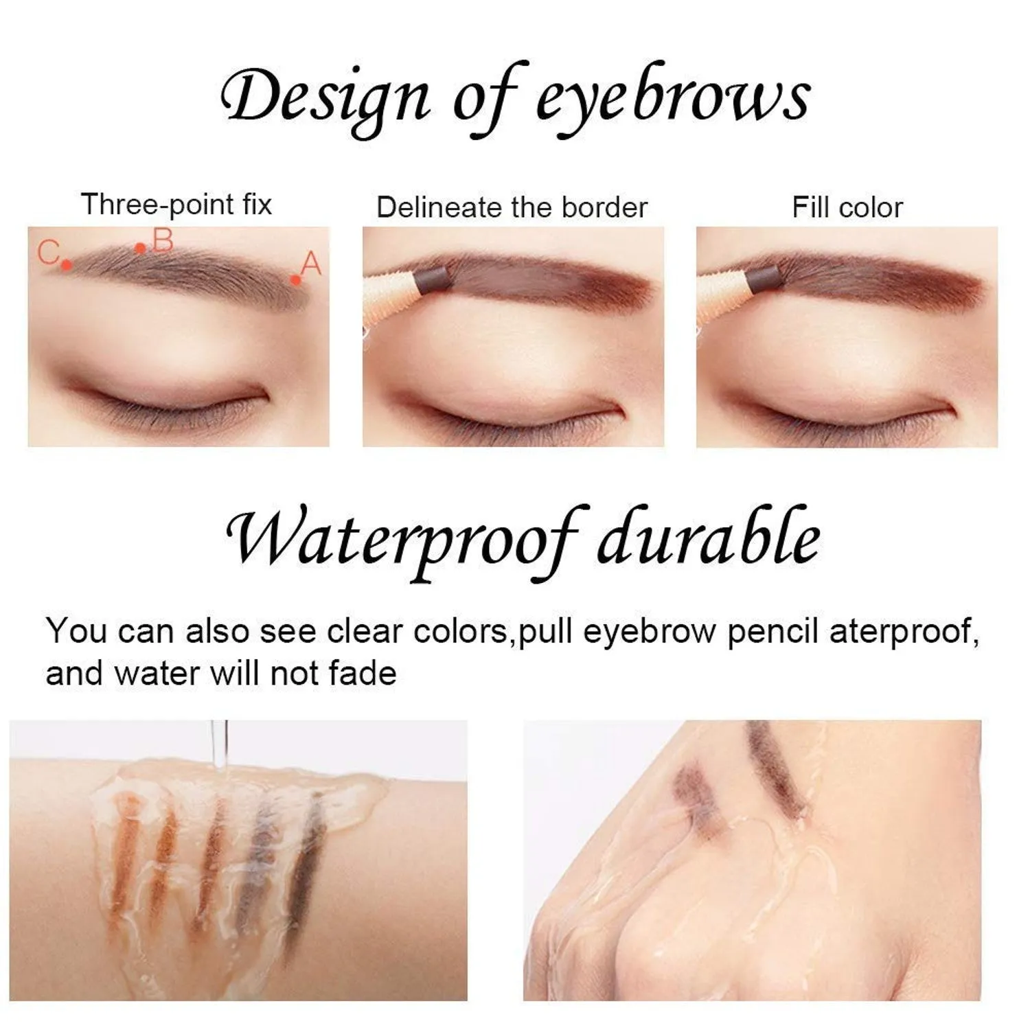 Studio dedicated Hensel 1818 eyebrow pencil hard core waterproof long-lasting non-fading eyebrow pencil-Black