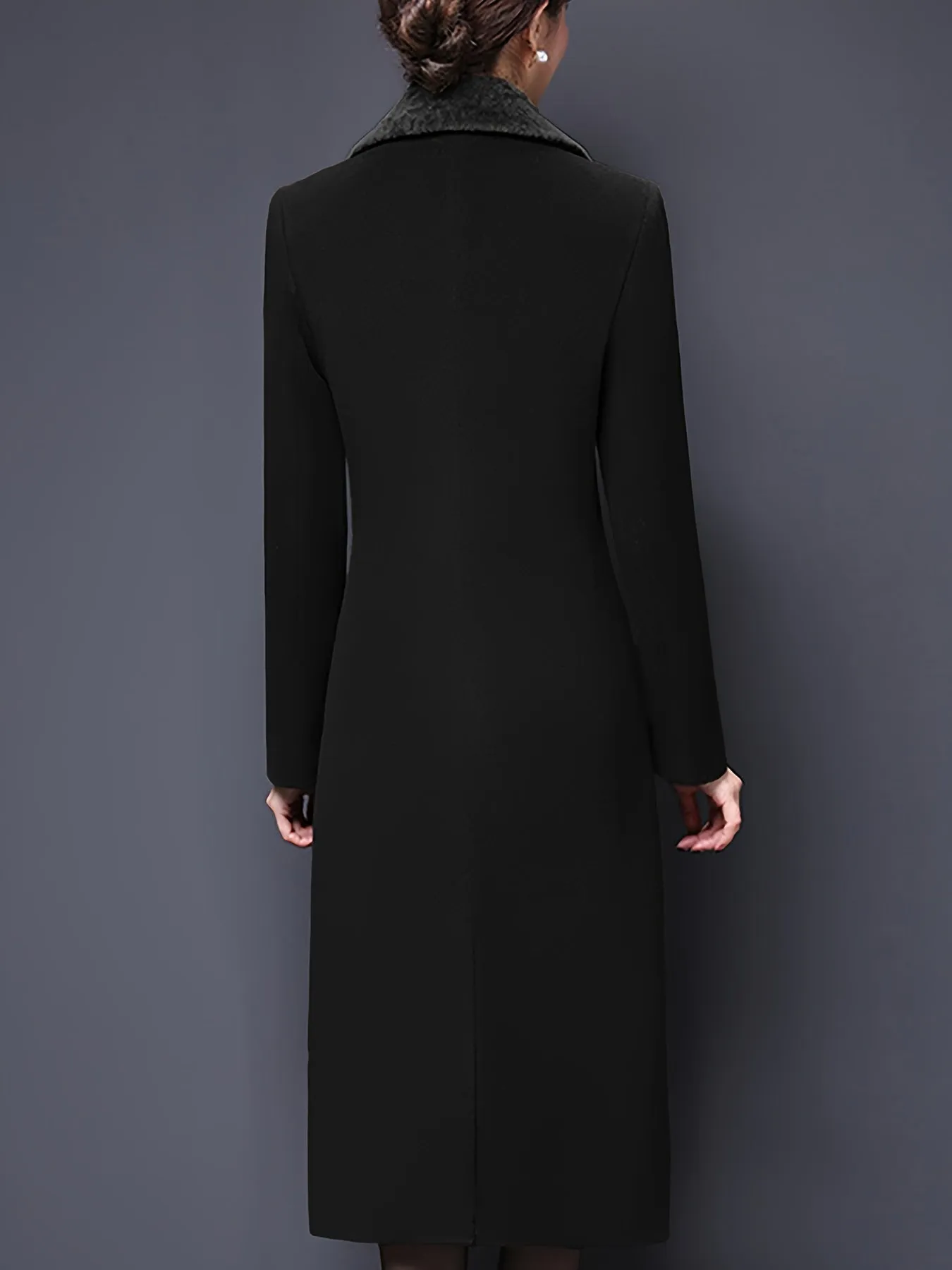 Stylish Double-Breasted Notched Lapel Midi Pea Coat Jacket for Women - Classic Winter Coat with Flattering Fit, Soft Fabric, and Chic Design - Perfect for Daily Wear, Work, or Special Occasions