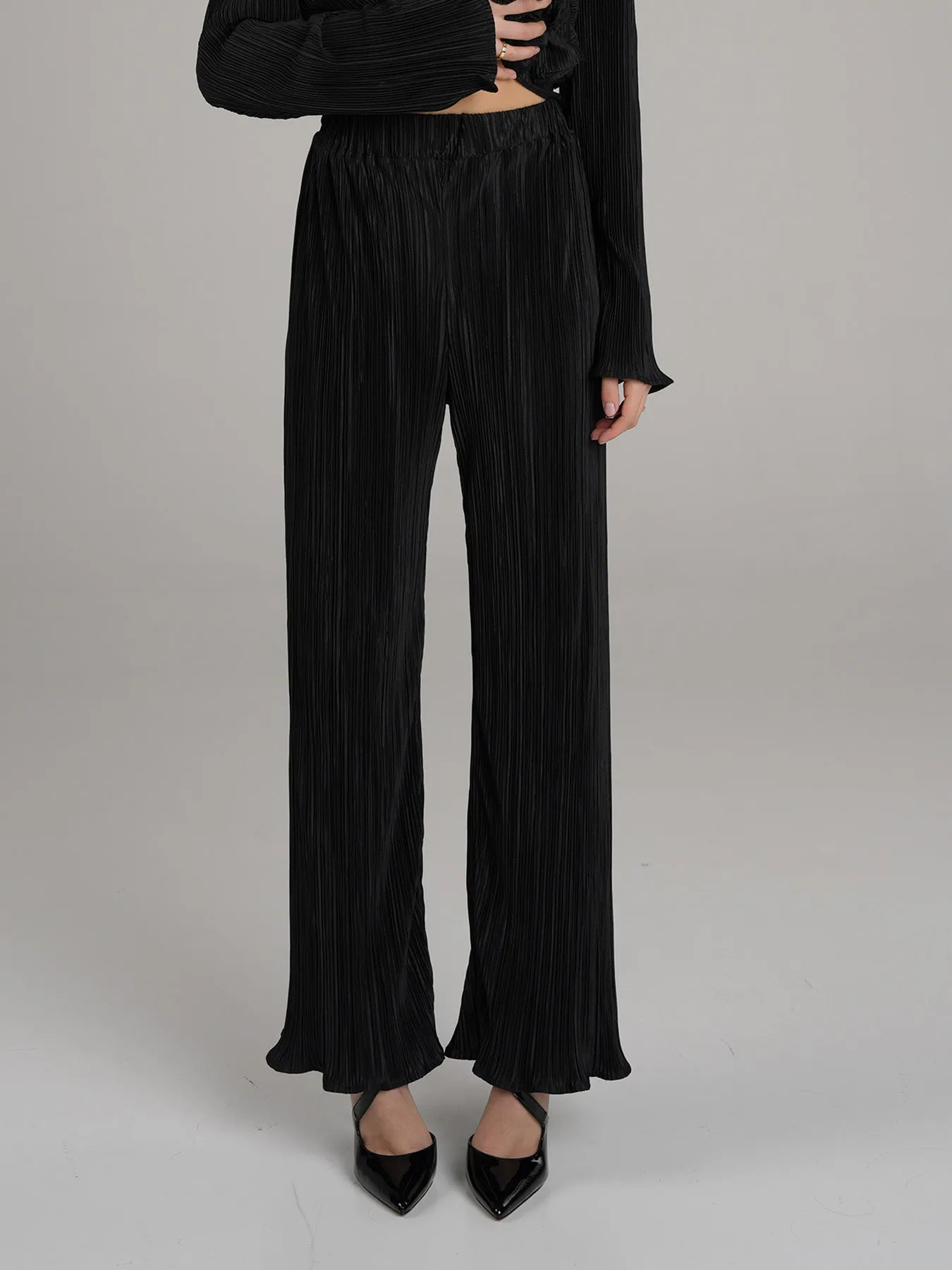 SUNDAZE - Pleated Pants • Black