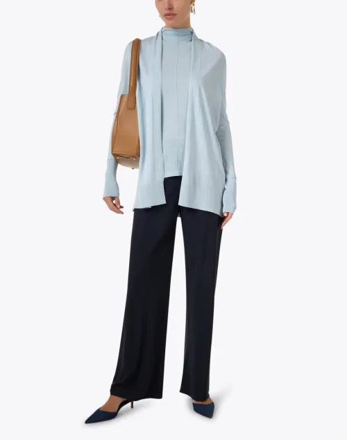 Surf Blue Silk Cashmere Cardigan