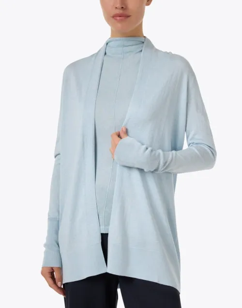 Surf Blue Silk Cashmere Cardigan