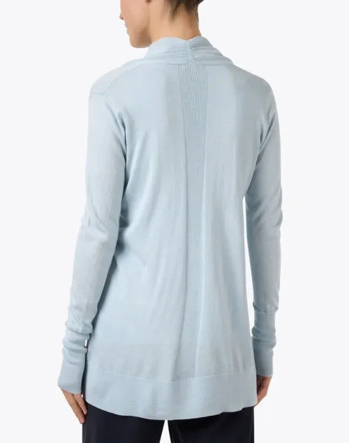 Surf Blue Silk Cashmere Cardigan
