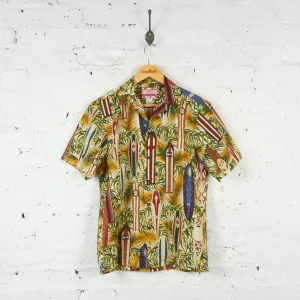 Surf Boards Hawaiian Shirt - Green - S
