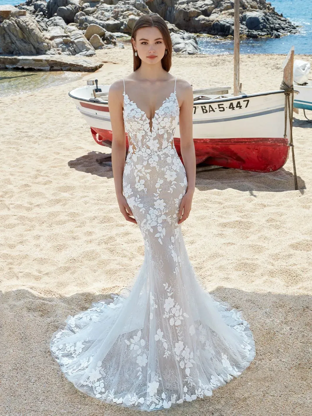 Sweetheart Long Sleeve Wedding Dresses For Women Illusion Lace Up Back Vestidos De Novia Elegant Tulle A-line