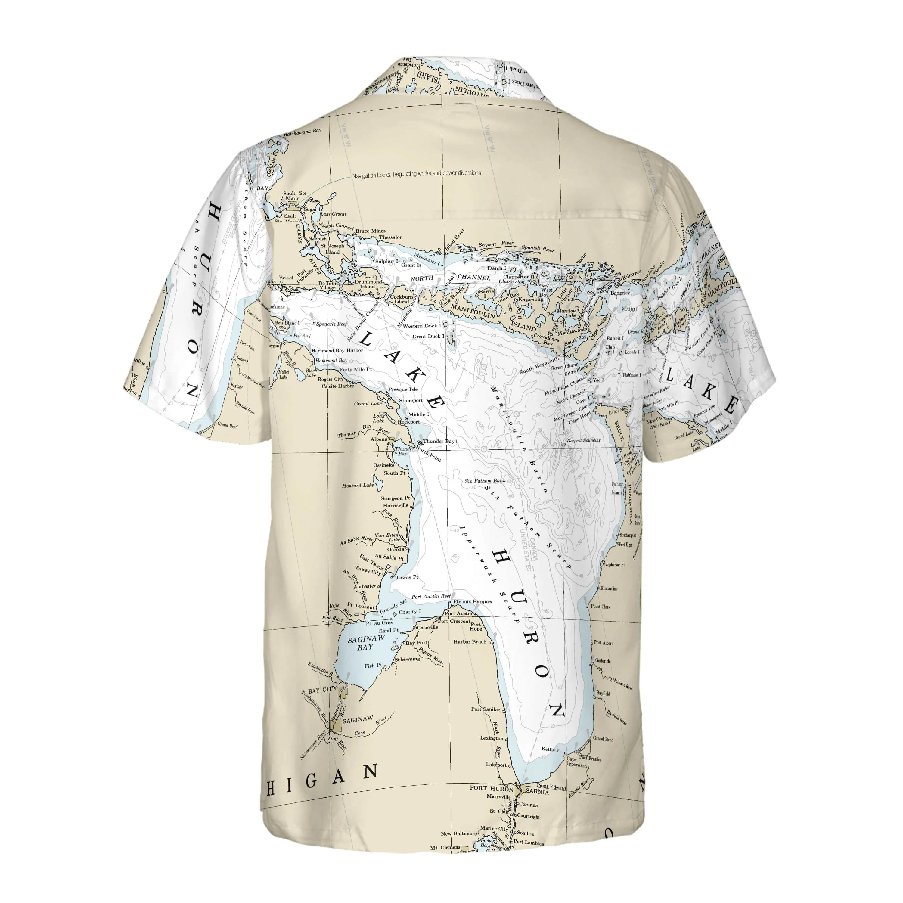 The Lake Huron Coconut Button Camp Shirt
