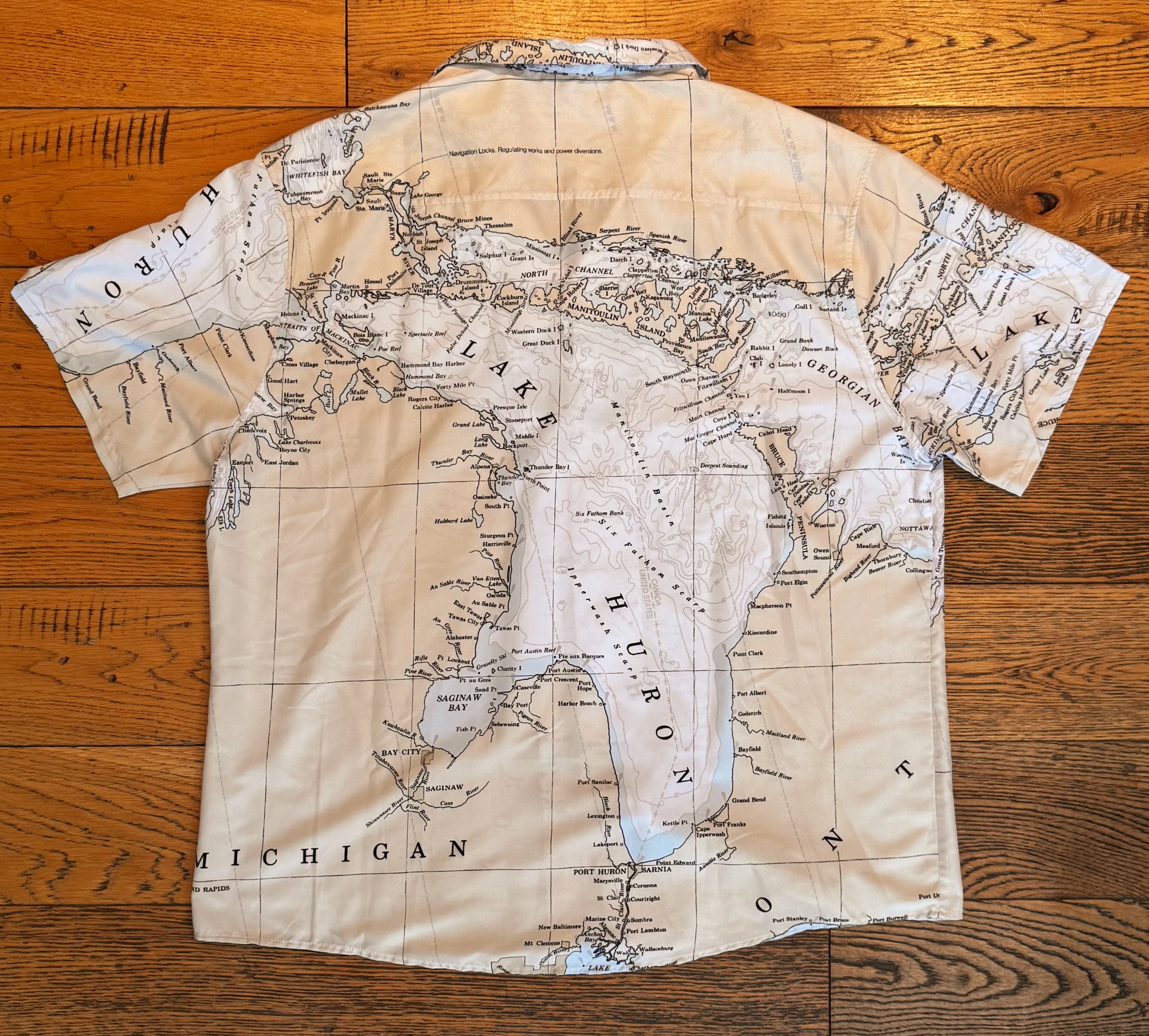 The Lake Huron Coconut Button Camp Shirt