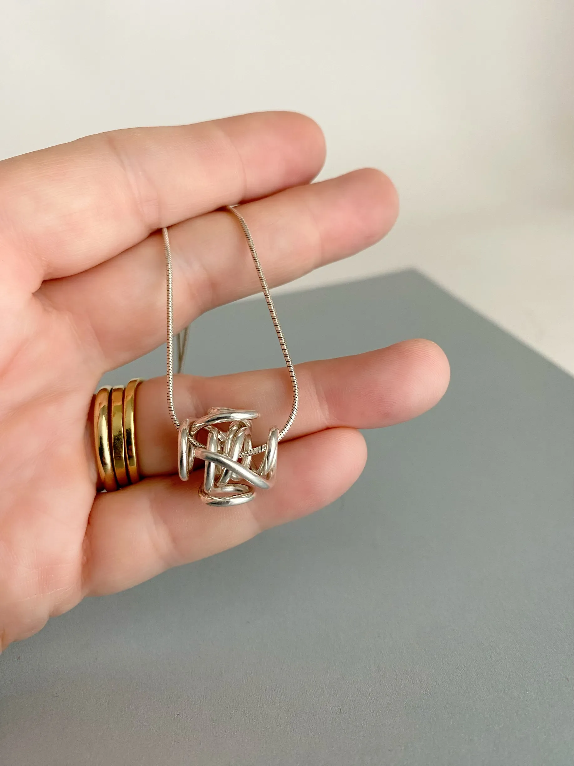 The Large Sculpture Pendant Necklace