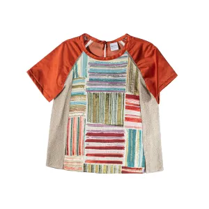 The Panel Blouse - Multi Stripes