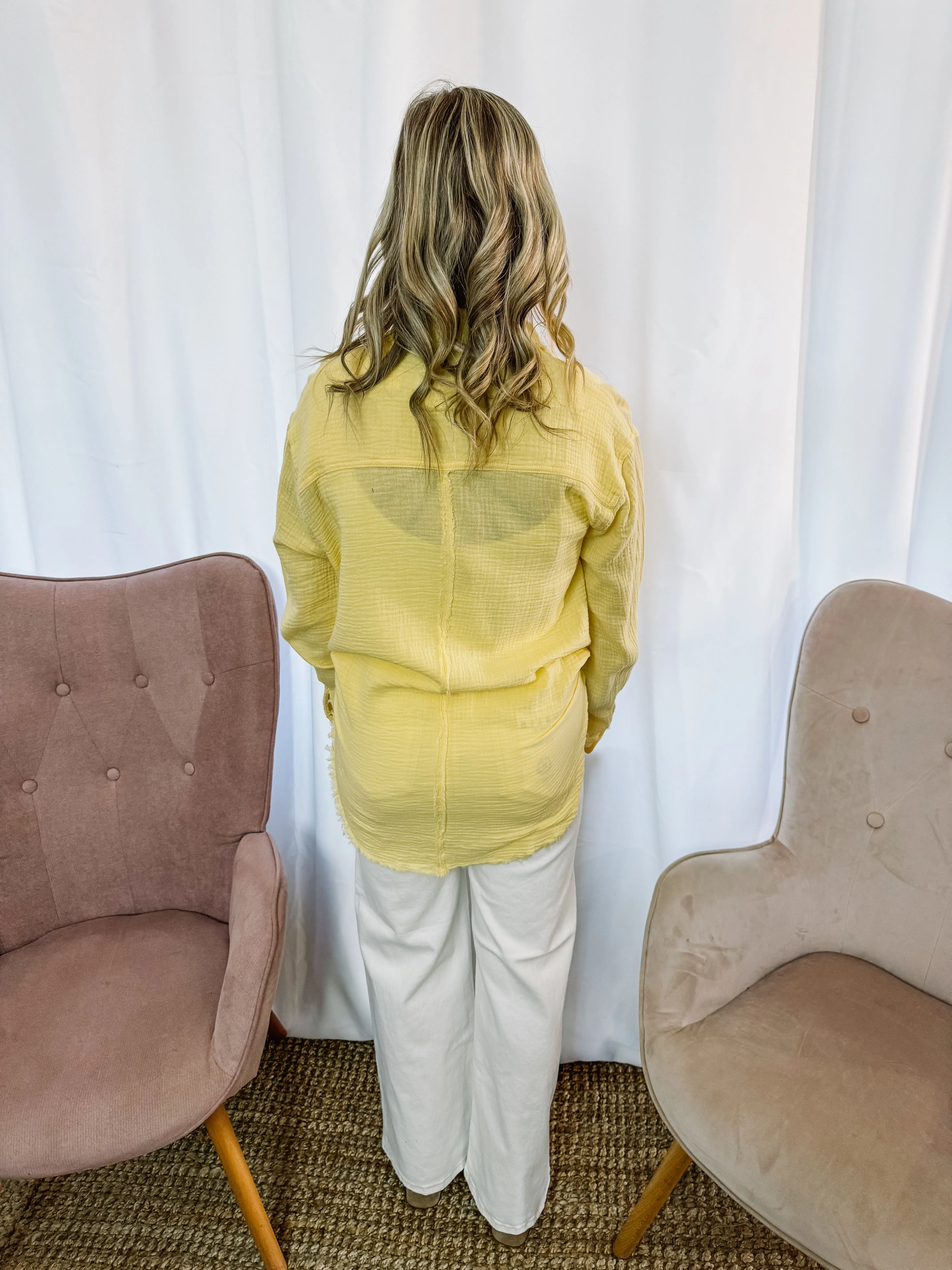 Tinsley- Soft Washed Crinkled Gauze Button Down Shirts