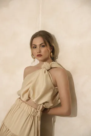 TOLEDO TOP Twist Top (Nude Silk)