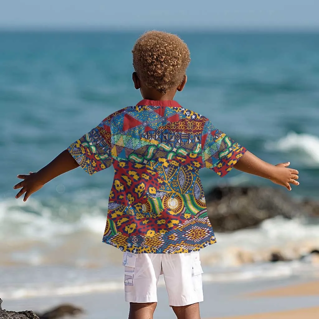 Traditional African Animal Skins Pattern Kid Hawaiian Shirt LT9