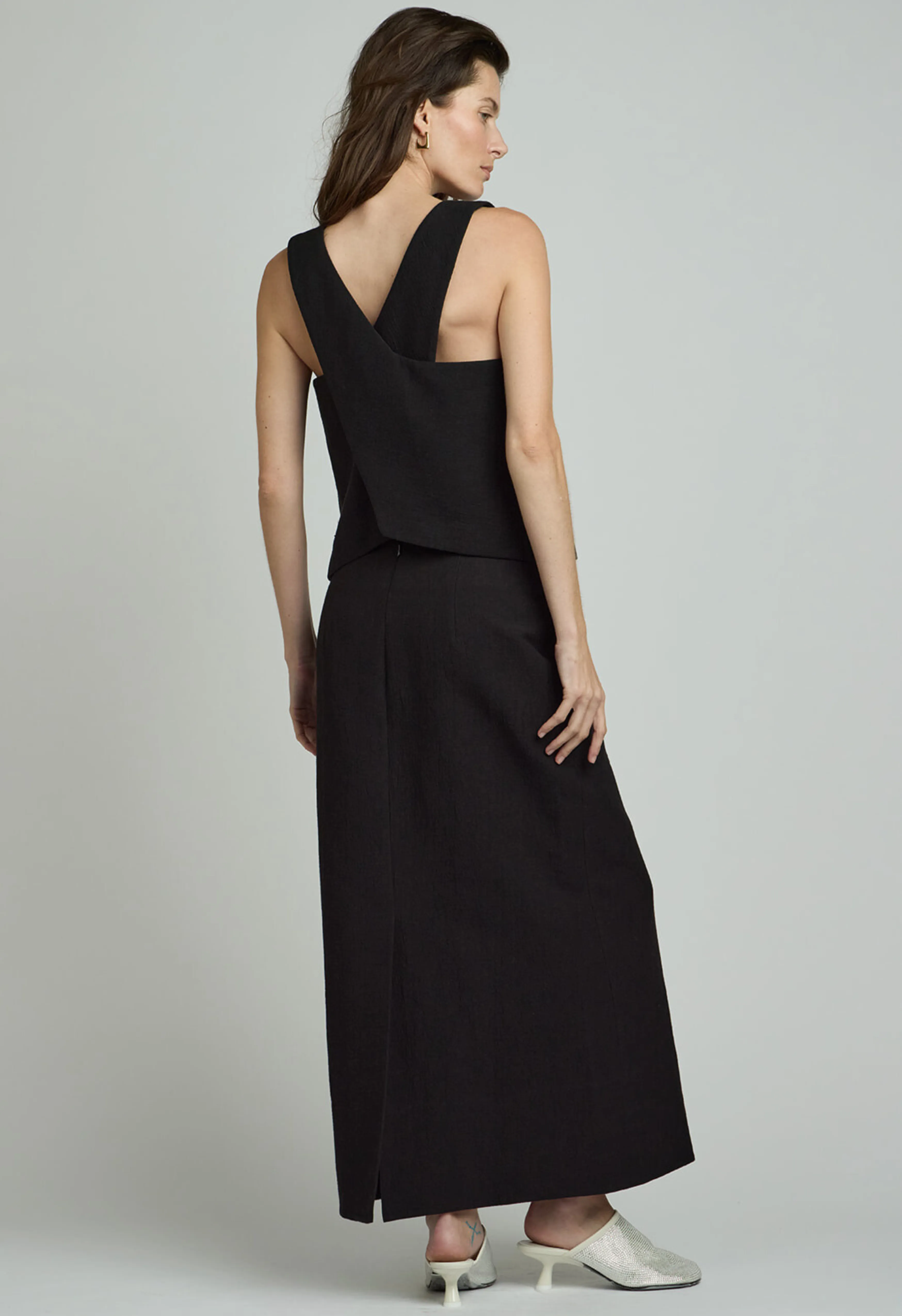 Trevy Tailored Top in Black