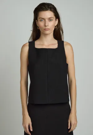 Trevy Tailored Top in Black