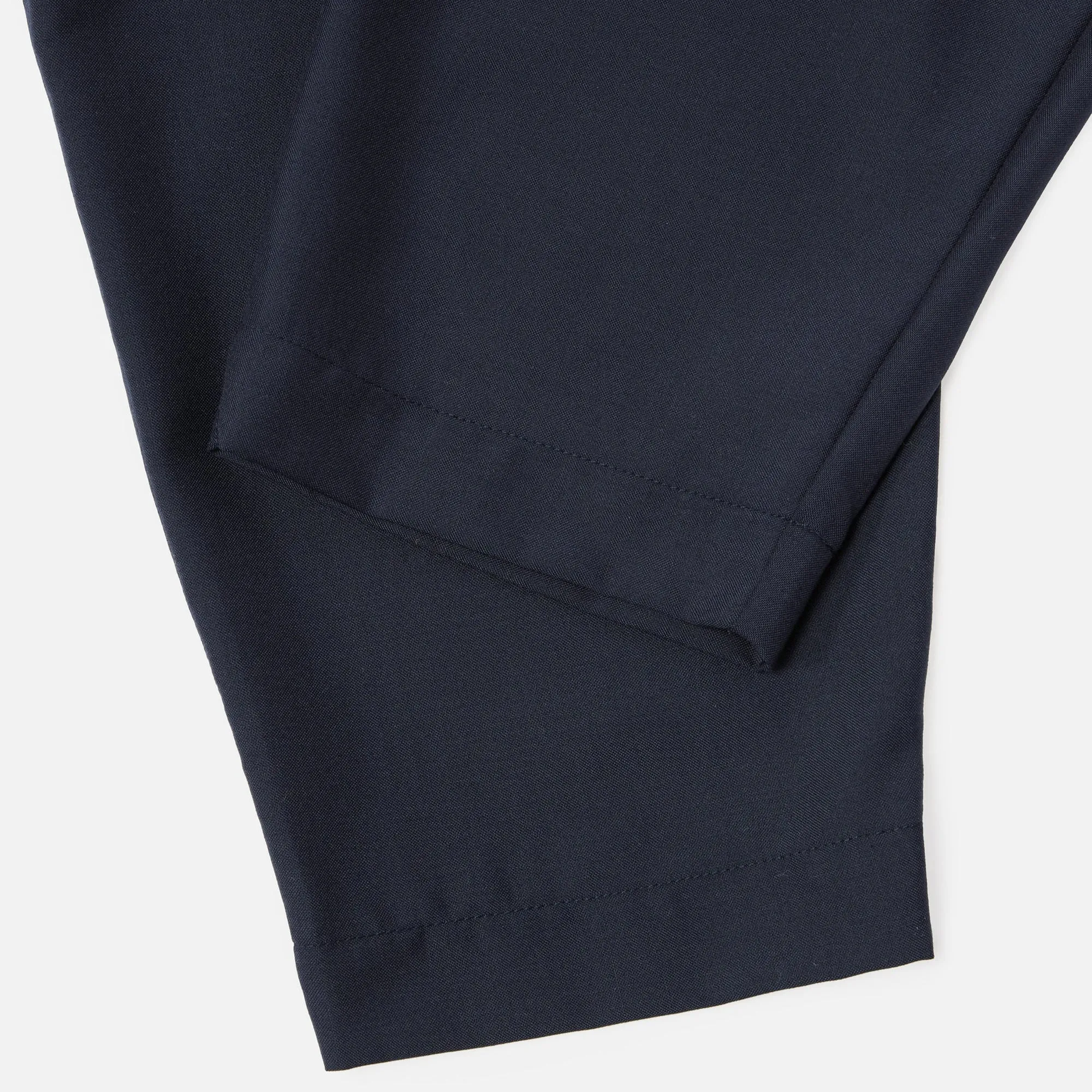 Universal Works Tropical Suiting Pleated Track Pant Navy