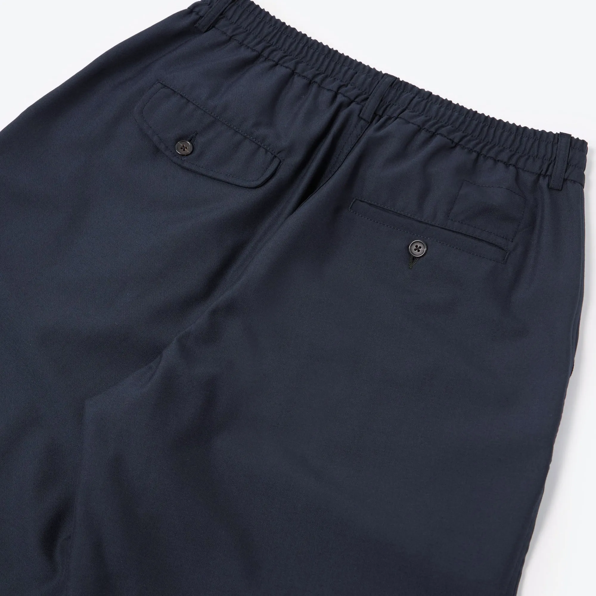 Universal Works Tropical Suiting Pleated Track Pant Navy