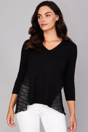 V Neck w/ Chiffon: FINAL SALE