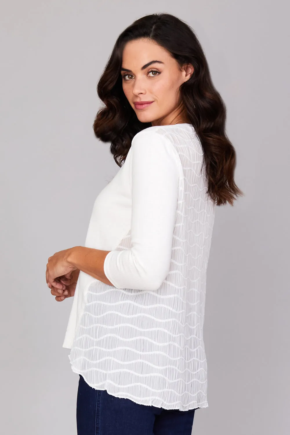 V Neck w/ Chiffon: FINAL SALE