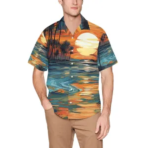 Van Gogh Tropical Sunset Men's Hawaiian Shirt