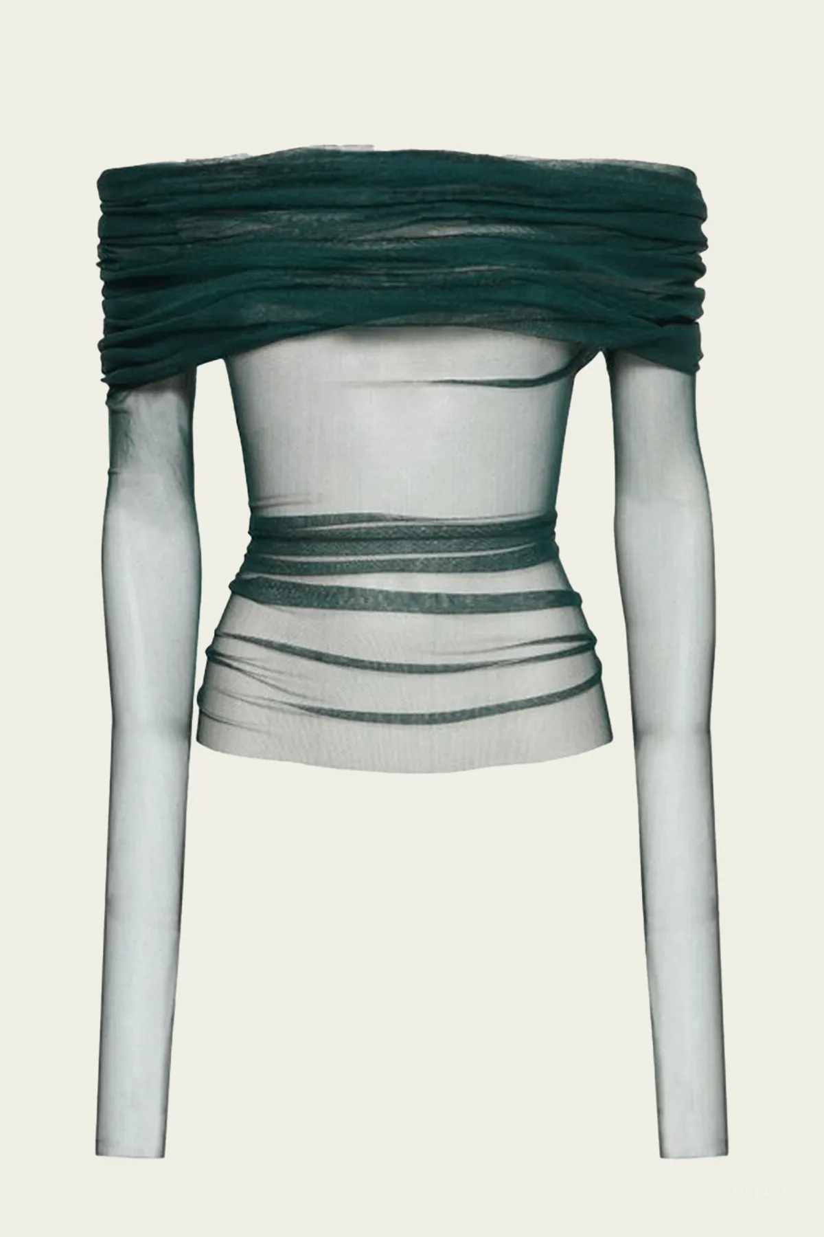 Veiled Top in Evergreen