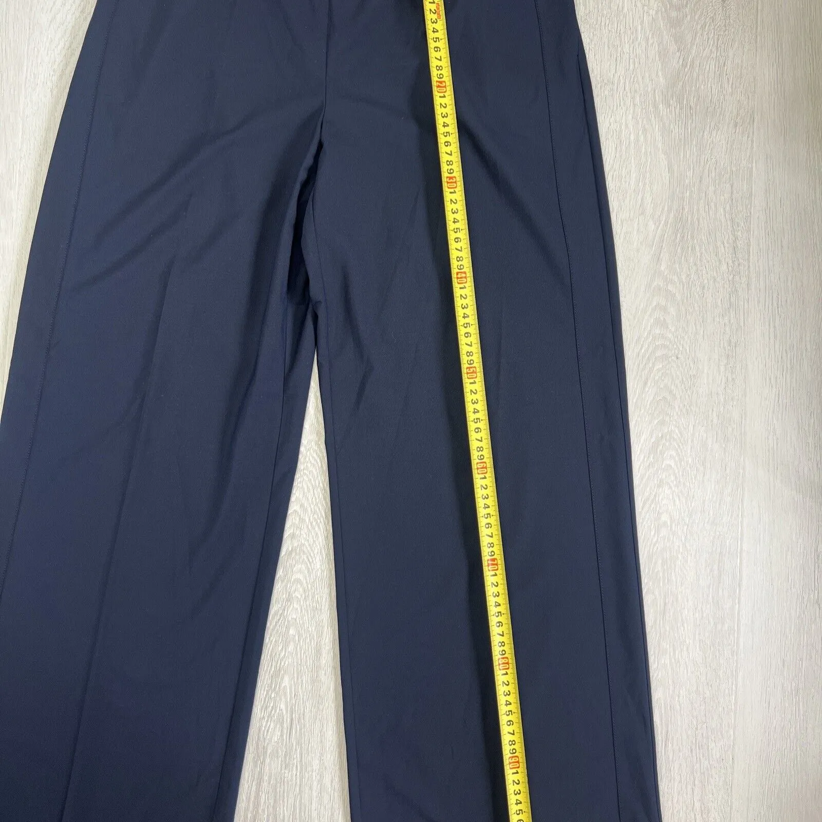 Veronika Maine Womens Navy Blue Suit Dress Pants Wide Leg Size 14 (New)