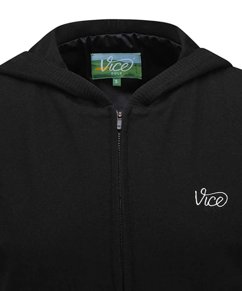 Vice Golf Atelier Women's Hoodie Windproof Knit Vest - Black