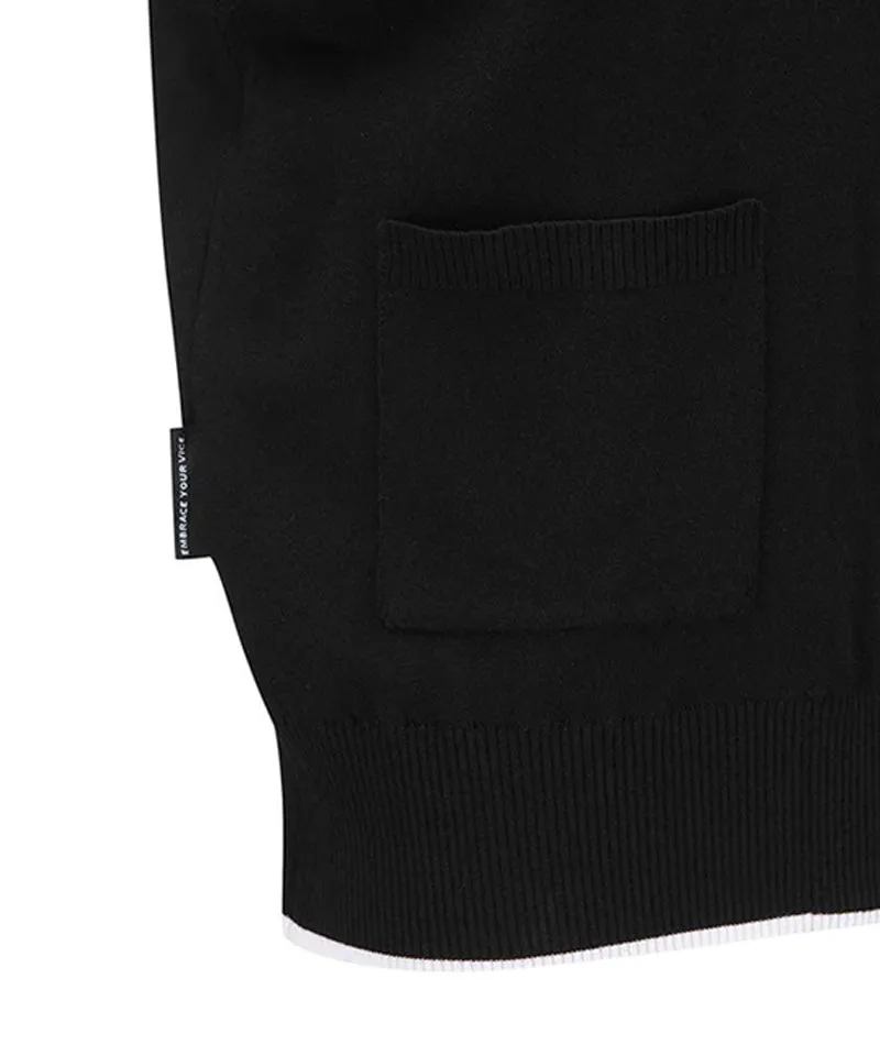 Vice Golf Atelier Women's Hoodie Windproof Knit Vest - Black