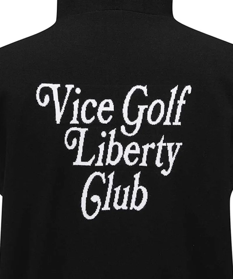 Vice Golf Atelier Women's Hoodie Windproof Knit Vest - Black