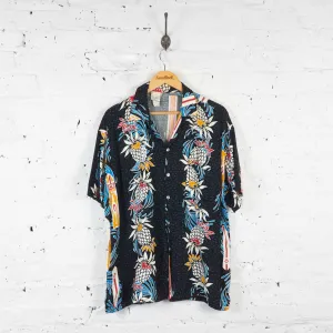 Vintage Hawaiian Pineapple Shirt - Black - M