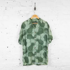 Vintage Hawaiian Pineapple Shirt - Green - M