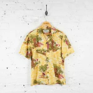 Vintage Hawaiian Surf Shirt - Yellow - M
