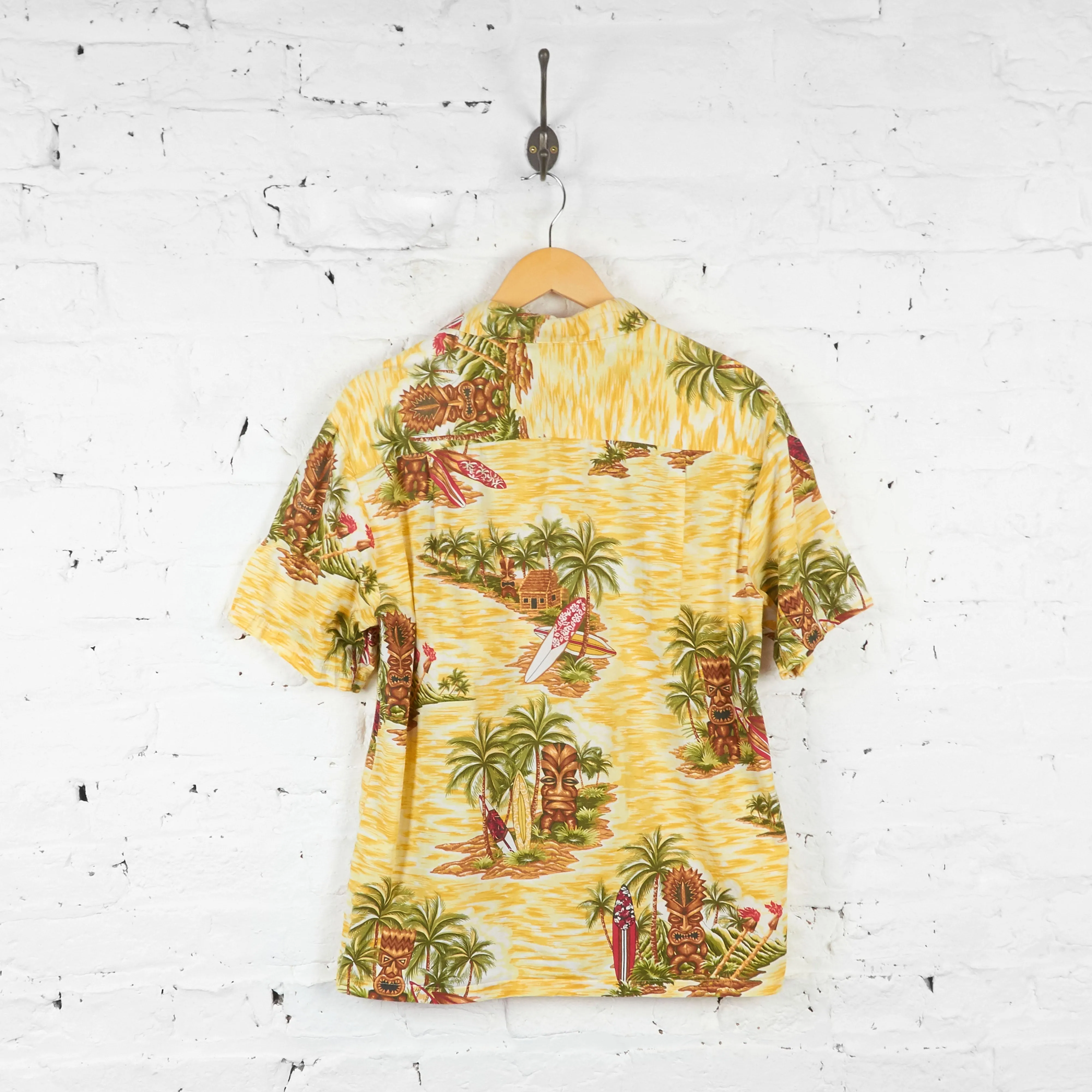 Vintage Hawaiian Surf Shirt - Yellow - M