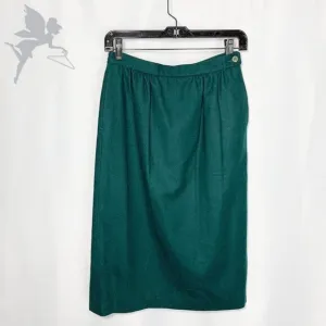 VINTAGE Pendleton Forest Green Wool Lined Pencil Skirt