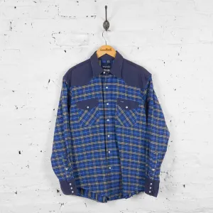 Vintage Wrangler Western Pattern Shirt - Blue - L