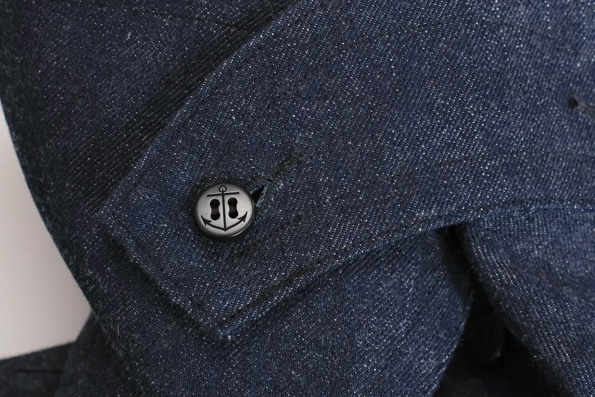Warehouse Indigo Dyed Denim "WWI Style 13 Stars" Pea Coat