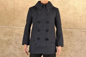 Warehouse Indigo Dyed Denim "WWI Style 13 Stars" Pea Coat