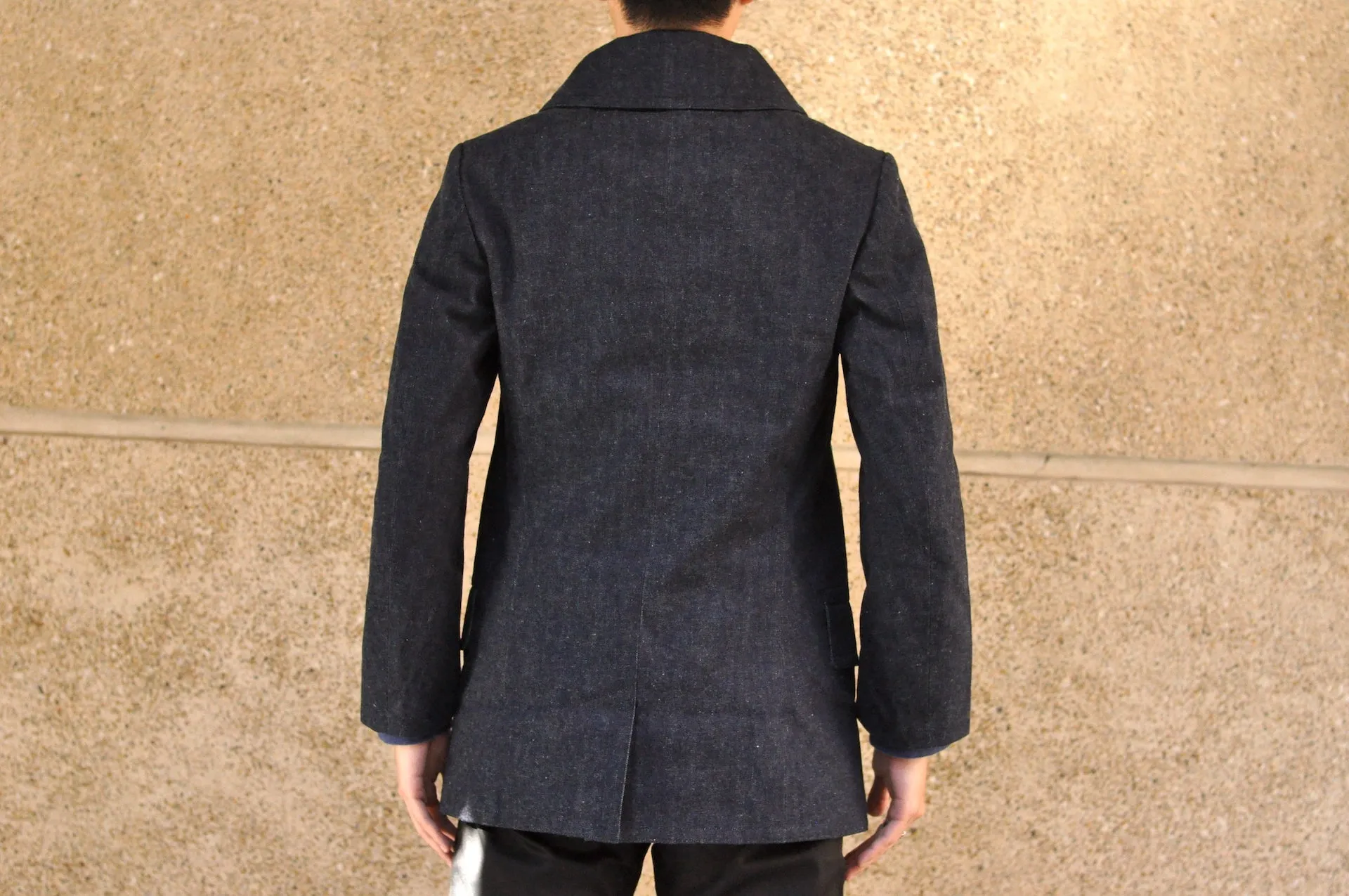 Warehouse Indigo Dyed Denim "WWI Style 13 Stars" Pea Coat