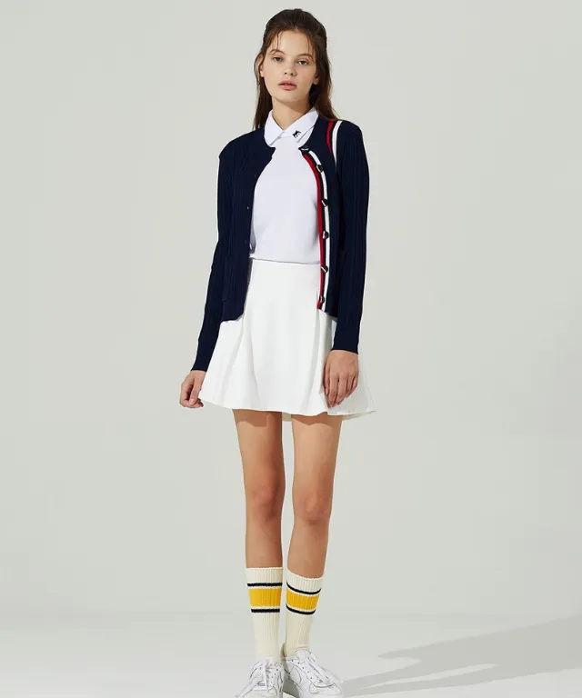 [Warehouse Sale] Haley Golf Wear Women's A-Line Pleated Skirt White