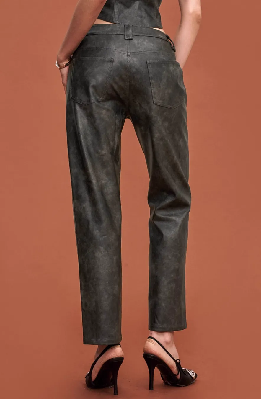 Washed Leather Bandeau / Trouser