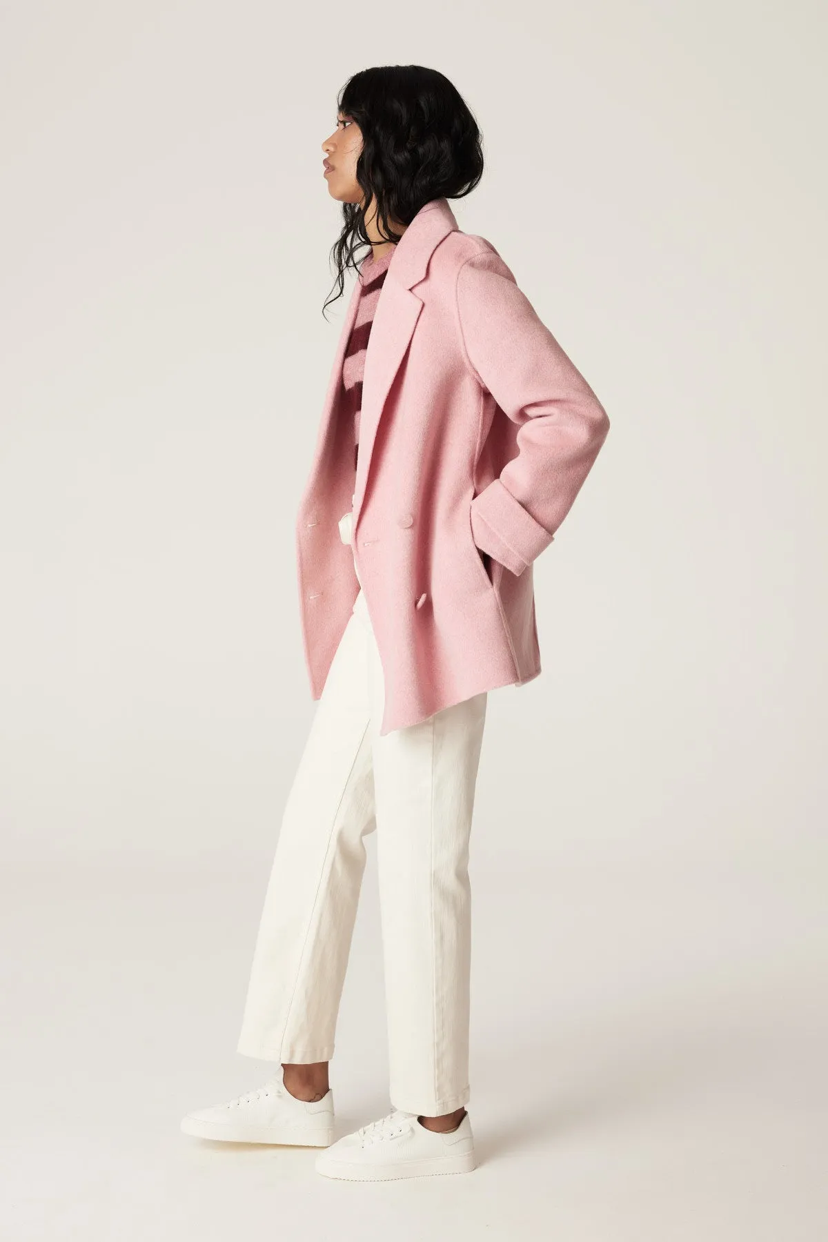 Weekend Pea Coat | Pink