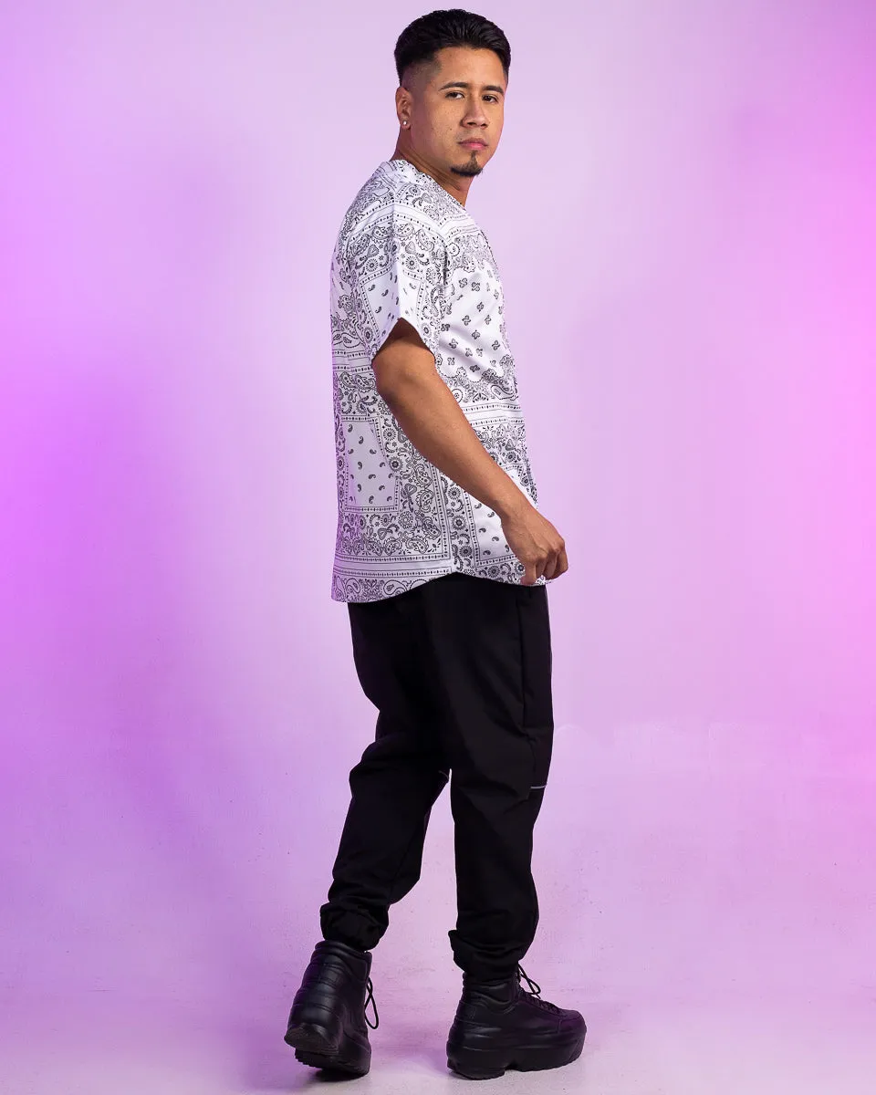White Bandana Baseball Jersey