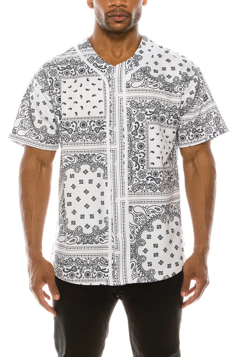 White Bandana Baseball Jersey
