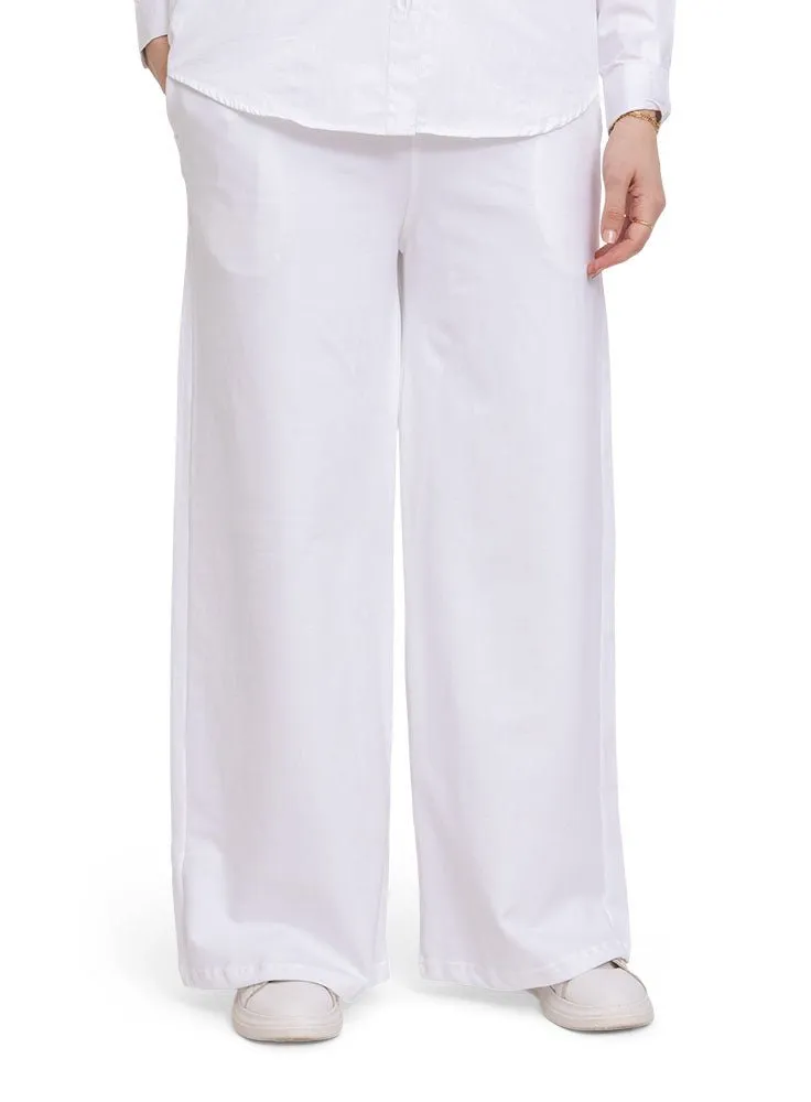 White Wide Leg