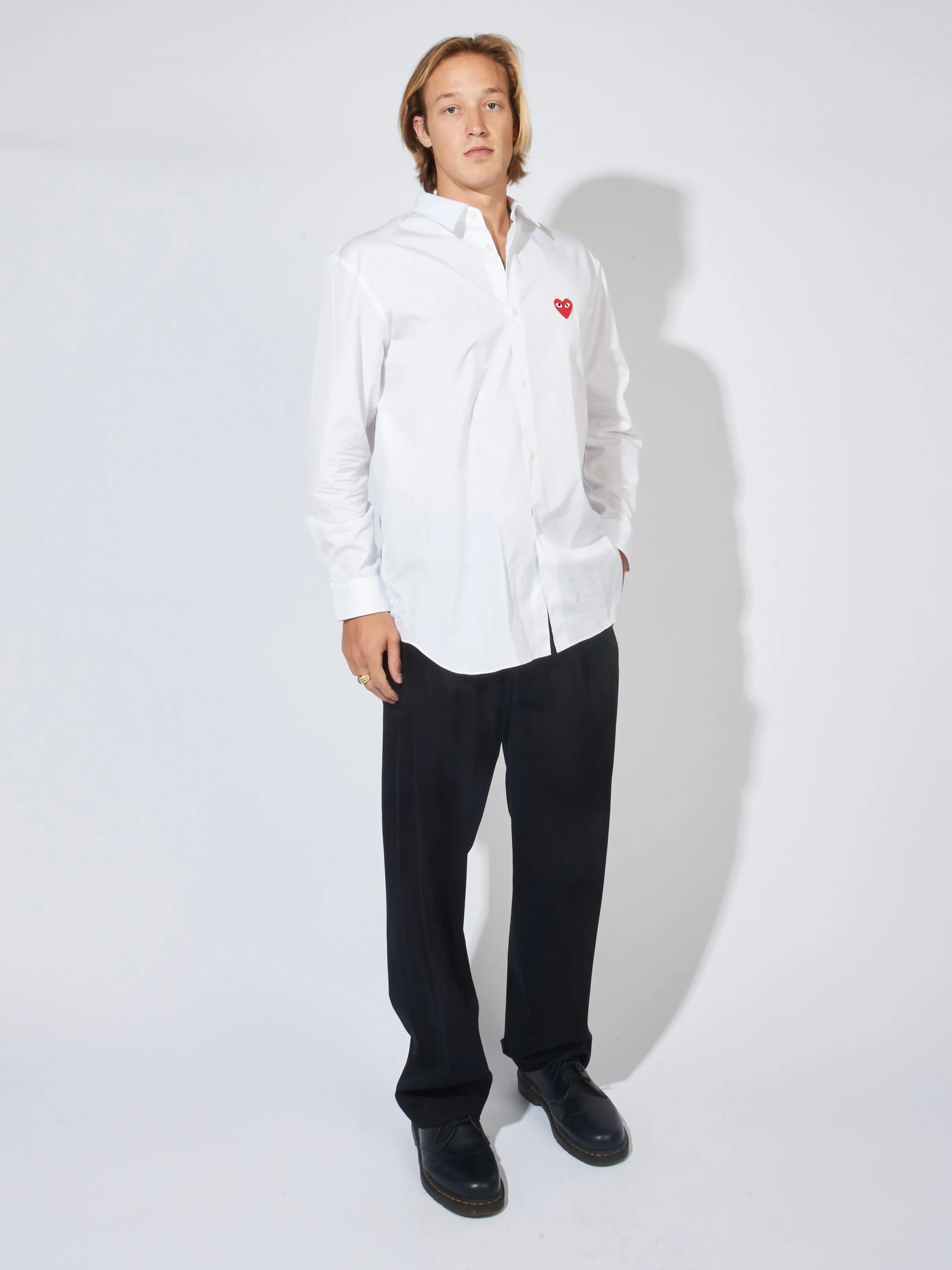 White/Red Heart Play Shirt